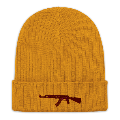 Gerippte Strickmütze "AK47"