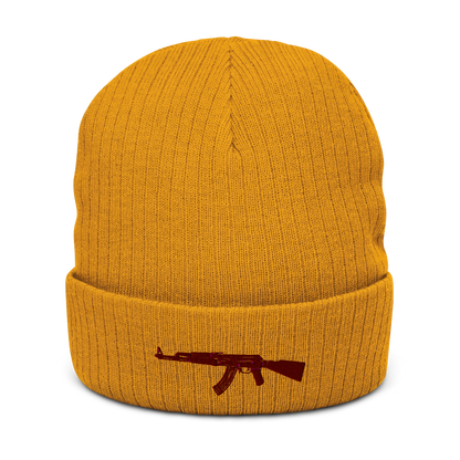 Gerippte Strickmütze "AK47"